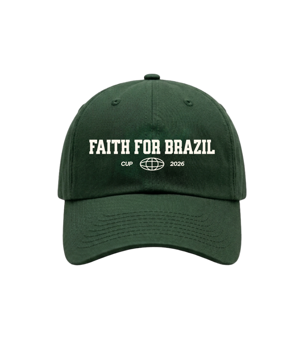 Boné Dad Hat Faith For Brazil Verde