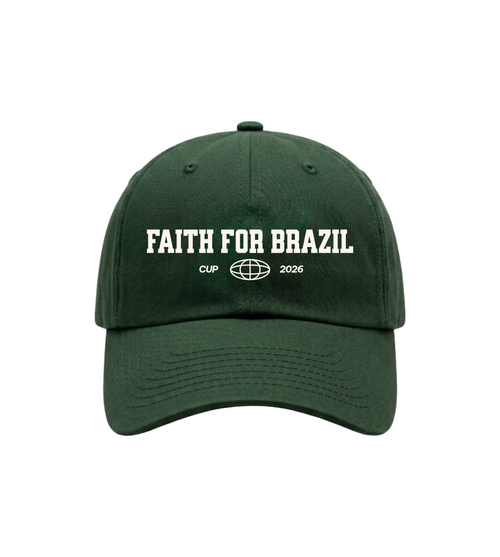 Boné Dad Hat Faith For Brazil Verde