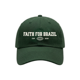 Boné Dad Hat Faith For Brazil Verde