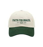 Boné Dad Hat Faith For Brazil Off/Verde