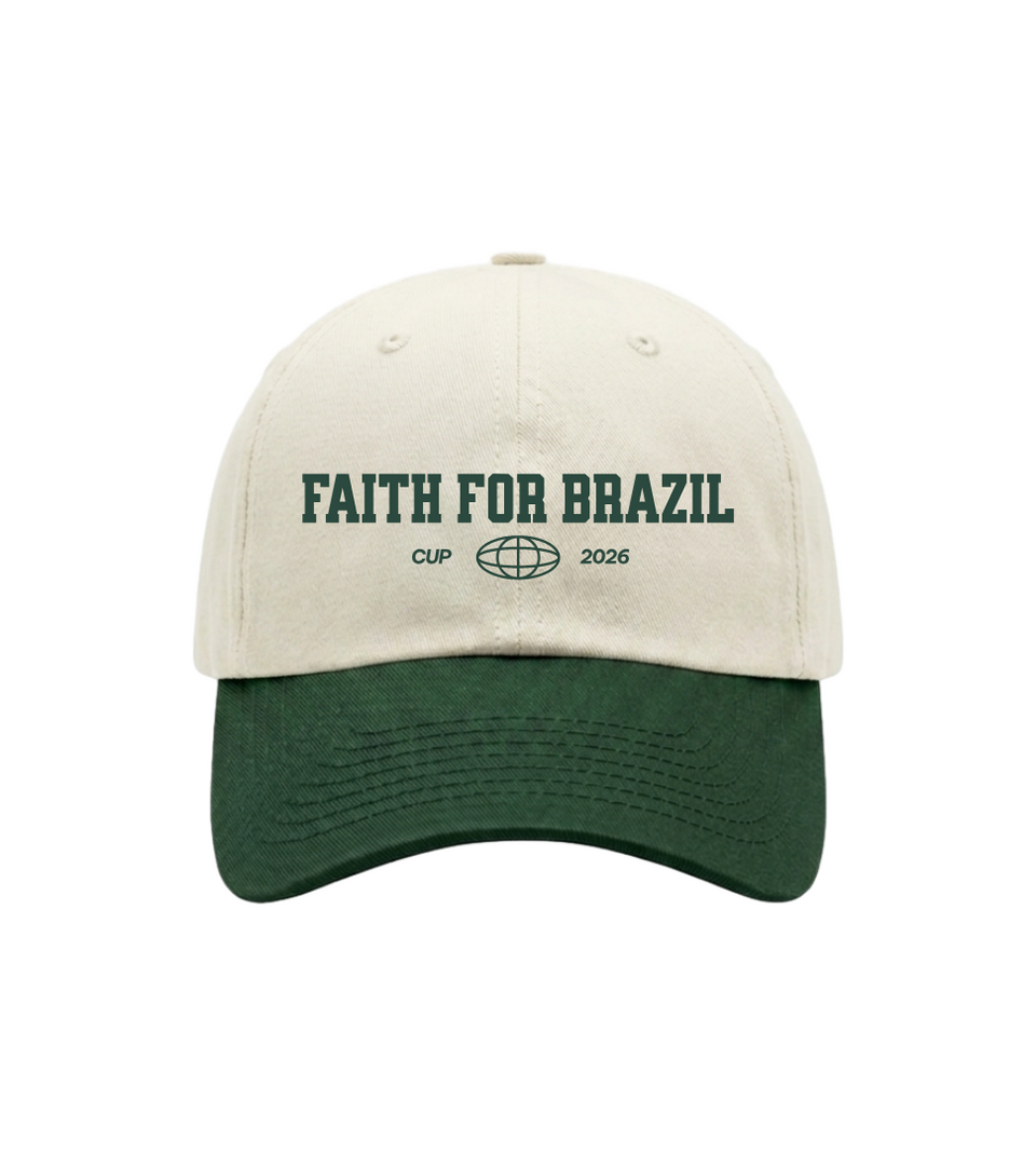 Boné Dad Hat Faith For Brazil Off/Verde