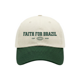 Boné Dad Hat Faith For Brazil Off/Verde