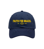 Boné Dad Hat Faith For Brazil Azul