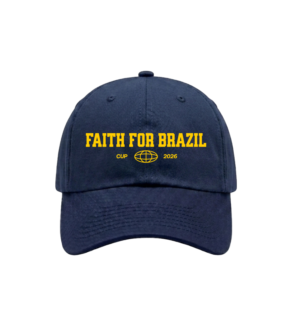 Boné Dad Hat Faith For Brazil Azul