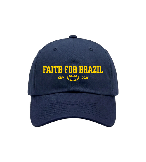 Boné Dad Hat Faith For Brazil Azul
