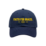 Boné Dad Hat Faith For Brazil Azul