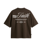 Oversized Hold Your Faith Marrom