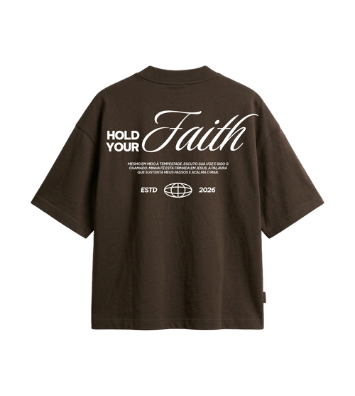 Oversized Hold Your Faith Marrom
