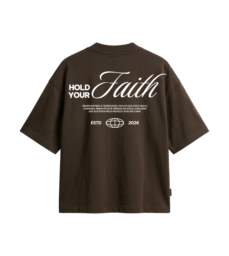 Oversized Hold Your Faith Marrom