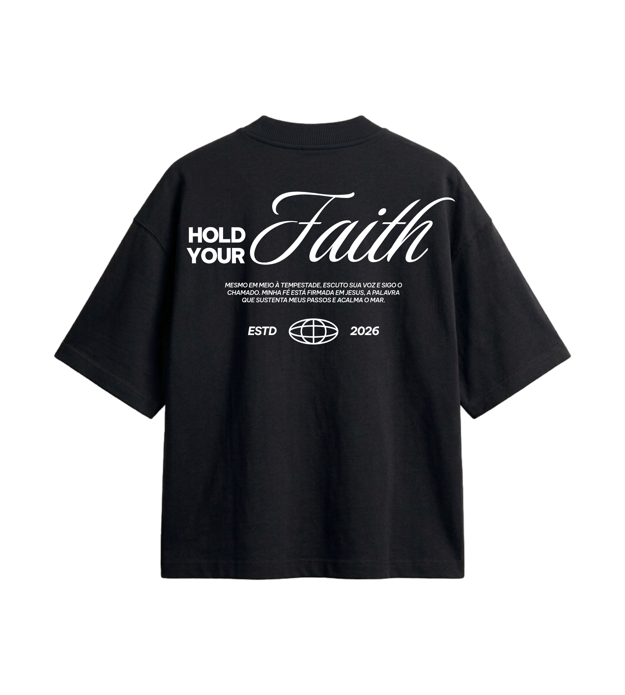Oversized Hold Your Faith Preta