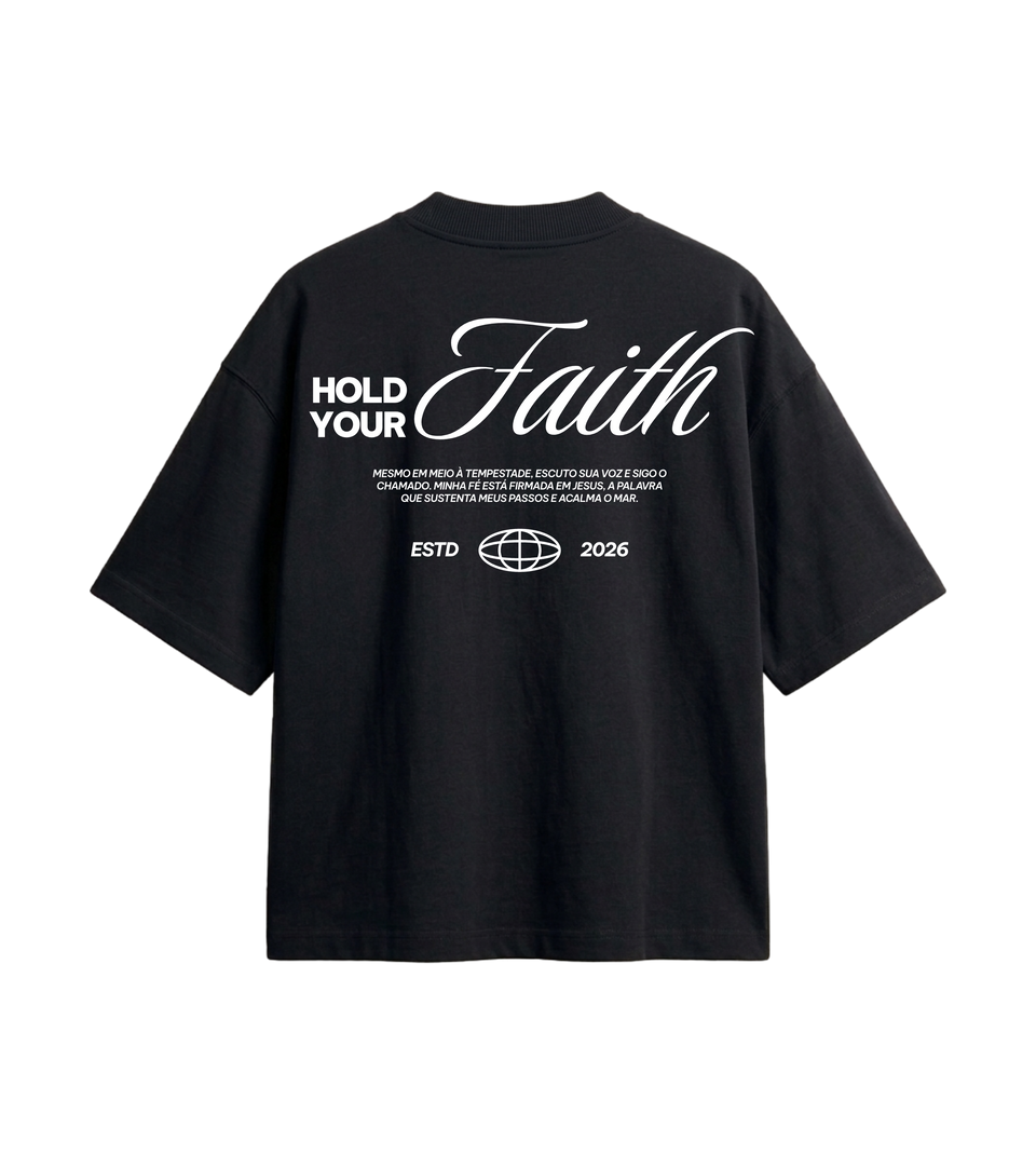 Oversized Hold Your Faith Preta